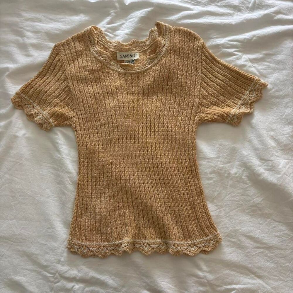 Sam Women's Tan and Cream Jumper